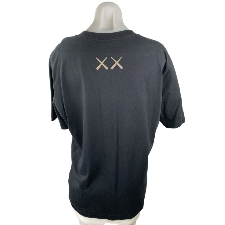 KAWS x Uniqlo UT Womens Black Graphic Print Short Sleeve T Shirt Tee Top Size M