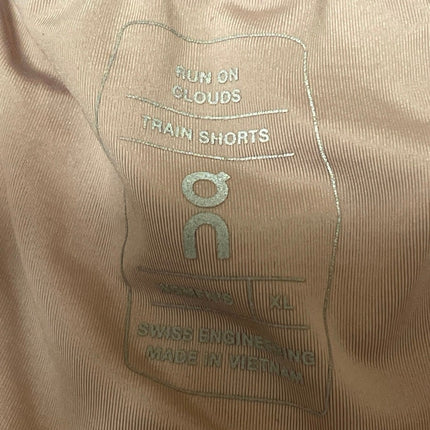 On Clouds Train Womens Beige High Rise Yoga Mini Athletic Running Shorts Size XL