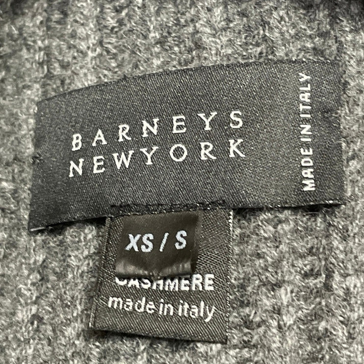 Barneys New York 100% Cashmere Womens Gray Pullover Poncho Sweater Cape Top XS/S