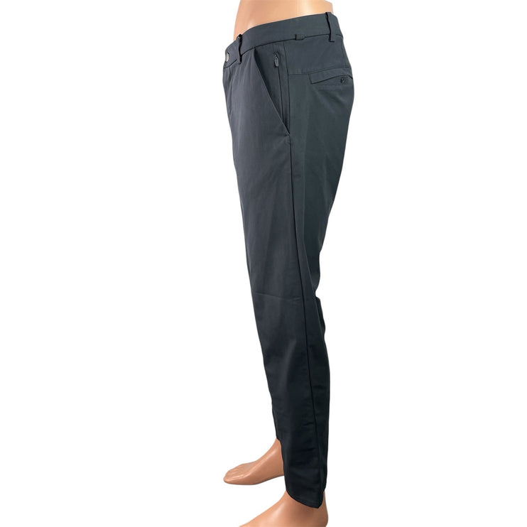 Lululemon Men's Black Mid Rise Straight Leg Casual Ankle Trousers Pants Size 32
