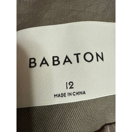 Aritzia Babaton Women's Gray Sleeveless Button Up V-Neck Crop Vest Top Size 12