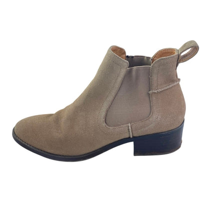 Steve Madden Dicey Women's Brown Tan Suede Leather Chelsea Ankle Boots Size 7.5