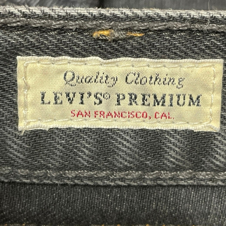 Levi's Baggy Dad Women's Black High Waisted Wide Leg Ankle Denim Jeans Pants 28