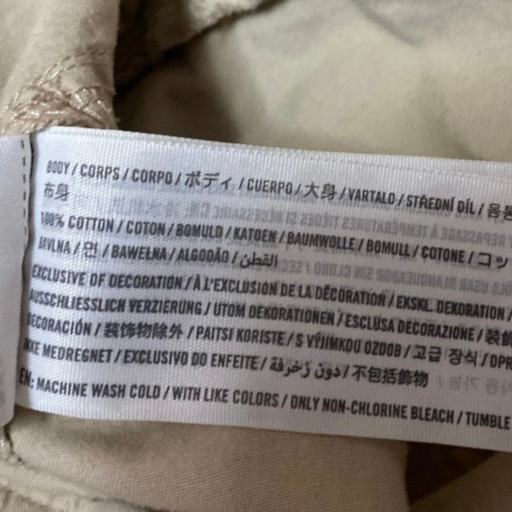 Abercrombie & Fitch Women's Beige Tapered Jogger Barrel Trousers Cargo Pants M