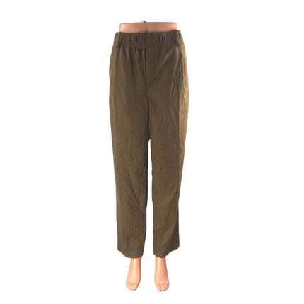 NEW GAP Women's Olive Green High Rise Wide Leg Baggy Trousers Pants Size 12