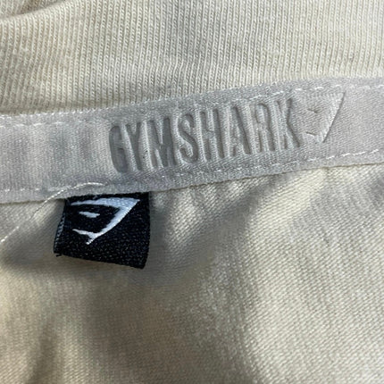 Gymshark Men's Cream Beige Long Sleeve Crew Neck Basic T Shirt Tee Top Size M