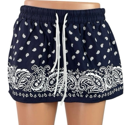 NEW Edikted Hidi Bandana Paisley High Rise Mini Wide Leg Flare A-Line Skirt XS