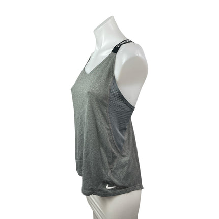 Nike Dri Fit Women's Gray Crossback Running Yoga Workout Athletic Tank Top Sz M
