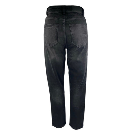 Zara Women's Black High Waisted Baggy Straight Leg Denim Jeans Pants Size 4