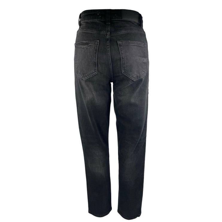 Zara Women's Black High Waisted Baggy Straight Leg Denim Jeans Pants Size 4