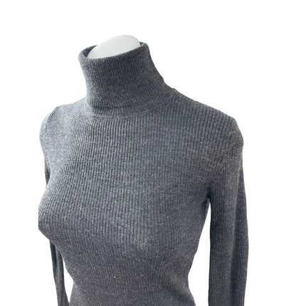 Philosophy Women Black 100% Wool Knit Long Sleeve Turtleneck Sweater Top Size M