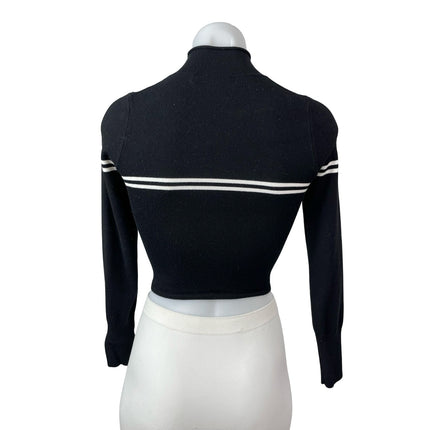 Urban Outfitters Angelo Striped Mock Neck Long Sleeve Crop Jumper Sweater Top XS