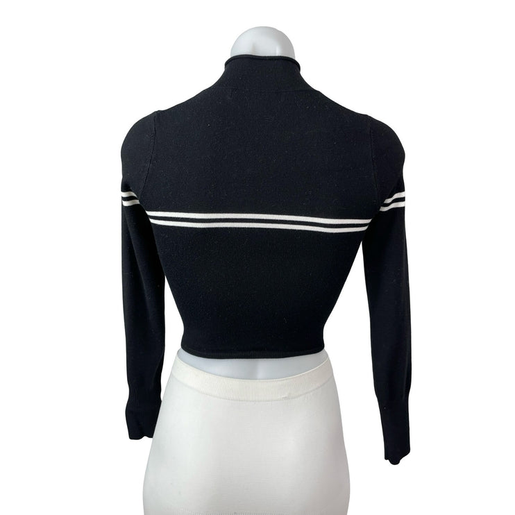 Urban Outfitters Angelo Striped Mock Neck Long Sleeve Crop Jumper Sweater Top XS