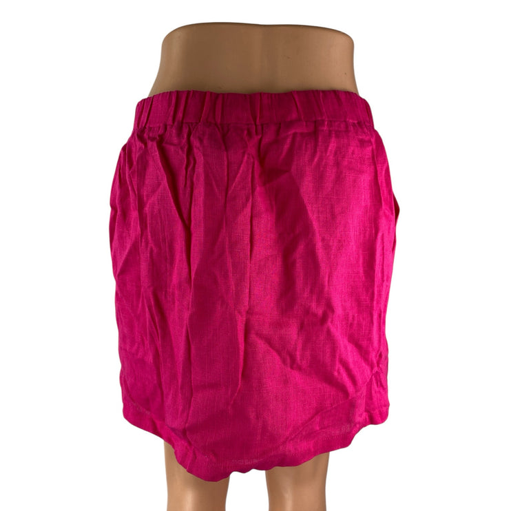 NEW Seven Wonders Chiara Women's Pink Elastic Waist Mini A-Line Skirt Size L