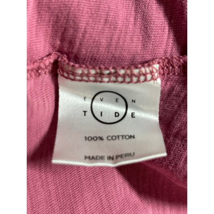 Even Tide Men's Pink Short Sleeve Crew Neck Pocket T Shirt Tee Top Size L Tall