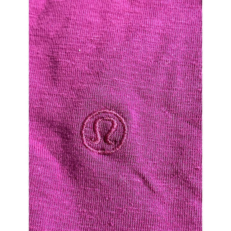 Lululemon Women's Pink Short Sleeve Crew Neck Boxy Athletic T Shirt Tee Top Sz 4