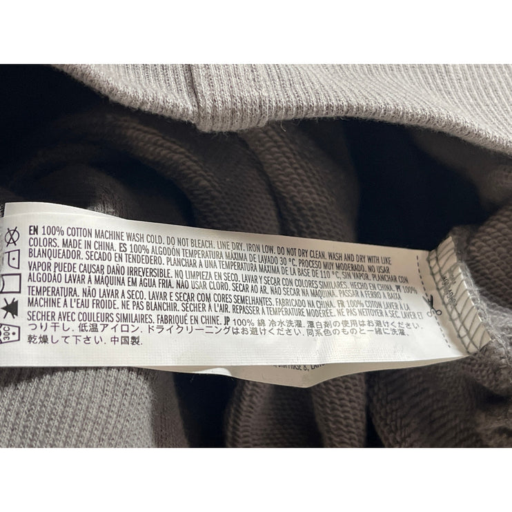 Forever 21 Women's Gray Hoodie Hooded Long Sleeve Cropped Sweatshirt Top Size L