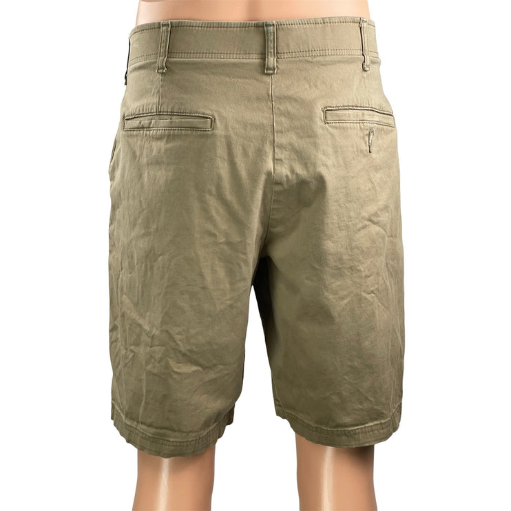Lee Extreme Comfort Men's Beige Tan High Waist Straight Chino Khaki Shorts Sz 36