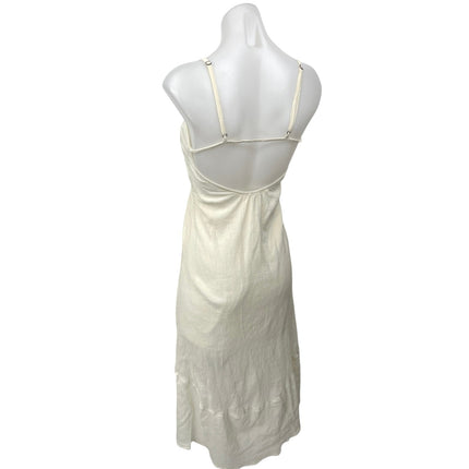Element Women's Cream Crochet Sleeveless High Low Blouson Midi Dress Size S