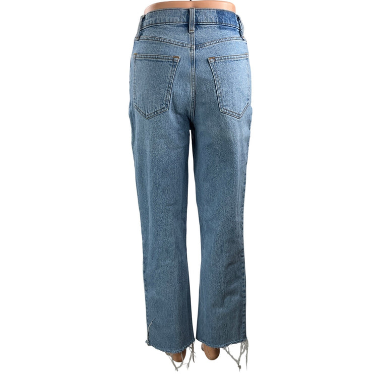 Abercrombie & Fitch The 90s Straight Ultra High Rise Blue Denim Jeans Size 26