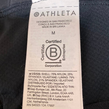 Athleta Women's Black Sleeveless Cutout Back Activewear Fitness Tank Top Size M