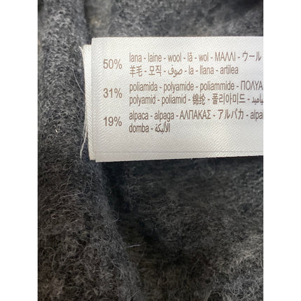 Zara Womens Gray Alpaca Wool Mock Neck Long Sleeve Crop Sweatshirt Sweater Top S
