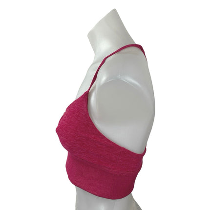 Alo Women's Pink Yoga Workout Running Gym Athletic Sports Bra Crop Top Size S