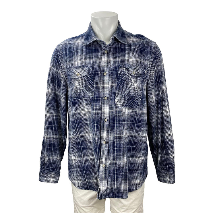 Woolrich Men's Plaid Check Collared Long Sleeve Casual Button Down Shirt Top L