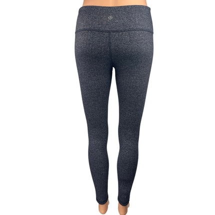 Lululemon Wunder Under Black Herringbone Skinny Low Rise Yoga Leggings Pants 4