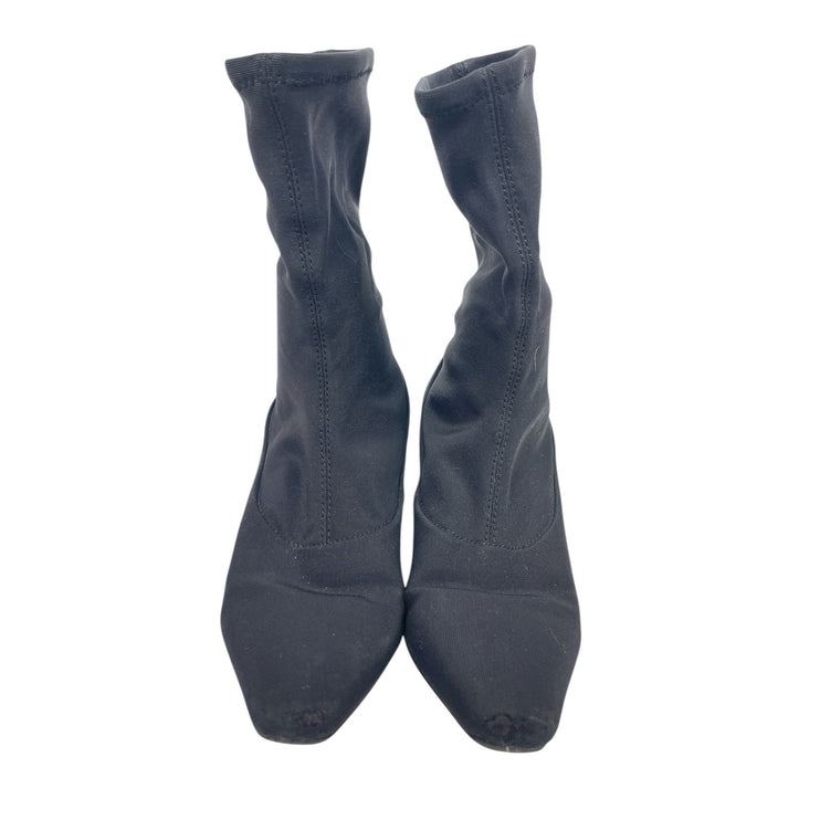 Vagabond Lissie Women's Black Suede Leather Pointed Toe Heeled Sock Boots Sz 5.5