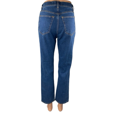 NEW Abercrombie & Fitch The Ankle Straight Women's Blue High Rise Denim Jeans 26