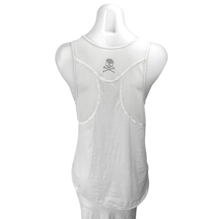 Lululemon White Sleeveless Mesh Yoga Workout Running Athletic Tank Top Size OS