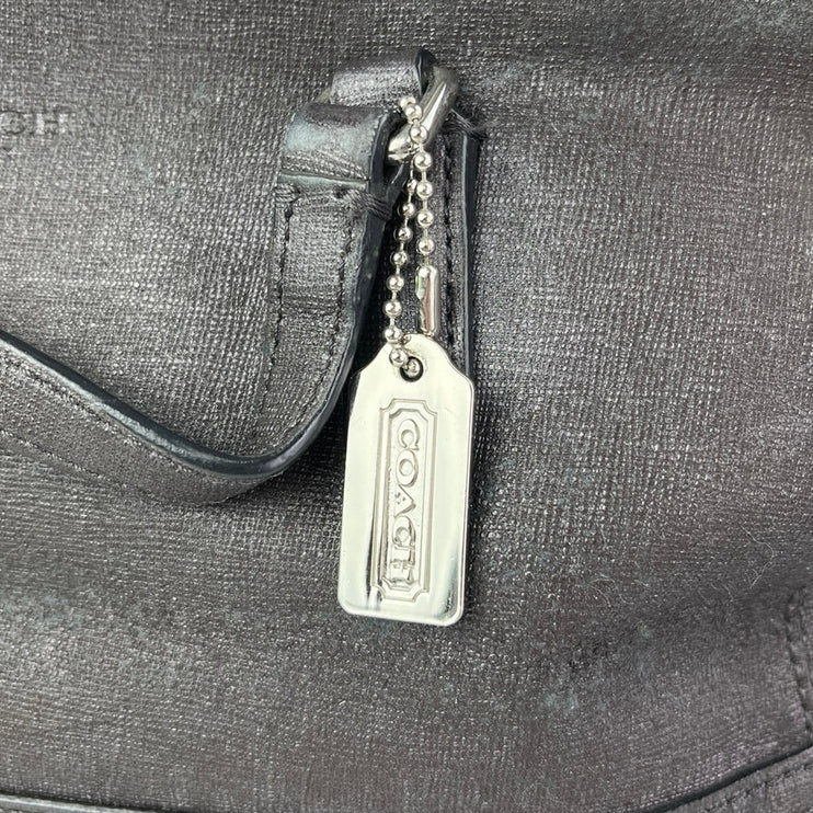 Coach Saffiano Women's Black Leather Adjustable Mini Satchel Handbag Crossbody