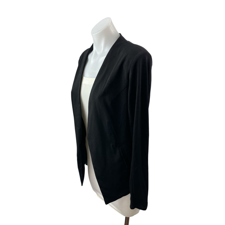 BCBGeneration Womens Black Long Sleeve Open Cardigan Office Blazer Coat Jacket S