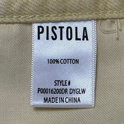 NEW PISTOLA Women's Light Yellow High Rise Straight Leg Denim Jeans Pants Sz 25