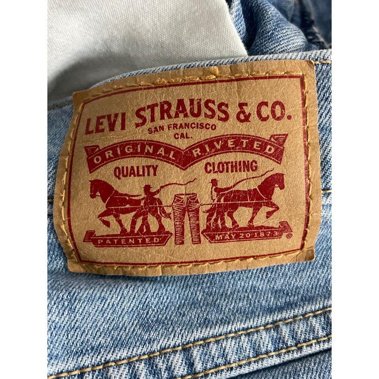 Levi's Women's Blue Cuffed High Waisted Medium Wash Denim Jean Shorts Size 26
