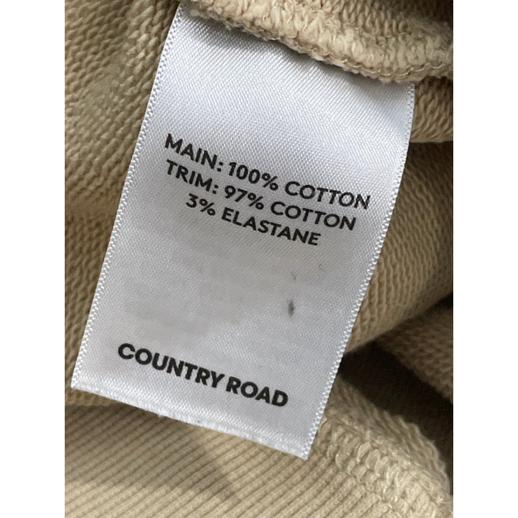 Country Road Women's Beige Stand Collar Long Sleeve Sweater Sweatshirt Top Sz XL