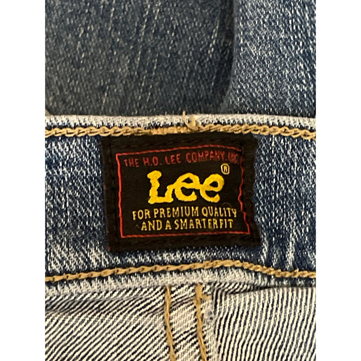 Lee Women's Blue High Waisted Button Fly Flared Bootcut Leg Denim Jeans Pants 10