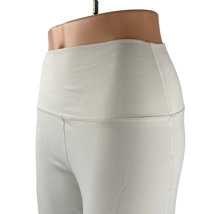 Alo Women's White High Rise Flare Yoga Gym Athletic Activewear Leggings Pants S