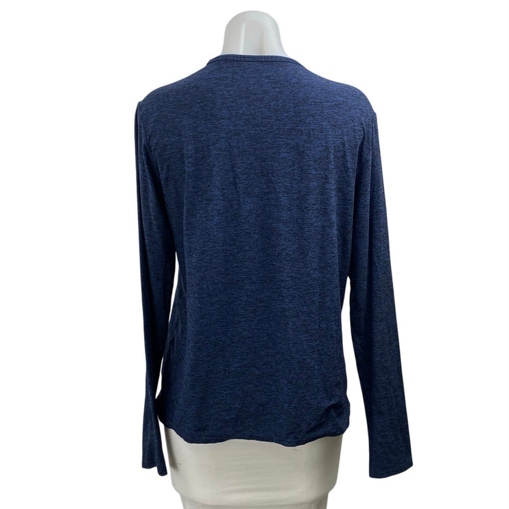 Outdoor Voices Women's Blue Crewneck Long Sleeve Activewear Tee T-Shirt Top Sz M
