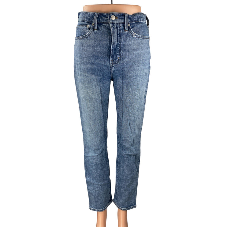 Madewell The Perfect Vintage Women's Blue Straight High Rise Denim Jeans Size 25