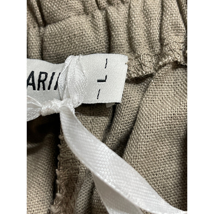 NEW Grace Karin Women's Brown High Elastic Waist Pleated Trousers Dress Pants L