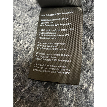 Weekday Tone Open Structure Gray Boat Neck Long Sleeve Sweatshirt Sweater Top M