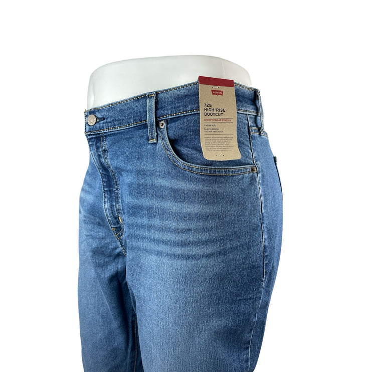 NEW Levi's Women's Blue High Rise Loose Straight Bootcut Denim Jeans Pants 24W