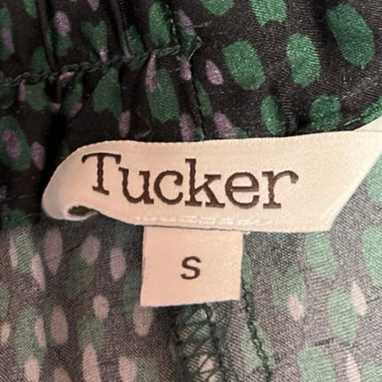 Tucker Green Silk Julia Floral Printed Drawstring Tapered Ankle Casual Pants S