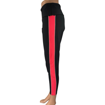 Soul Women's Black High Waisted Skinny Leg Activewear Workout Leggings Pants L