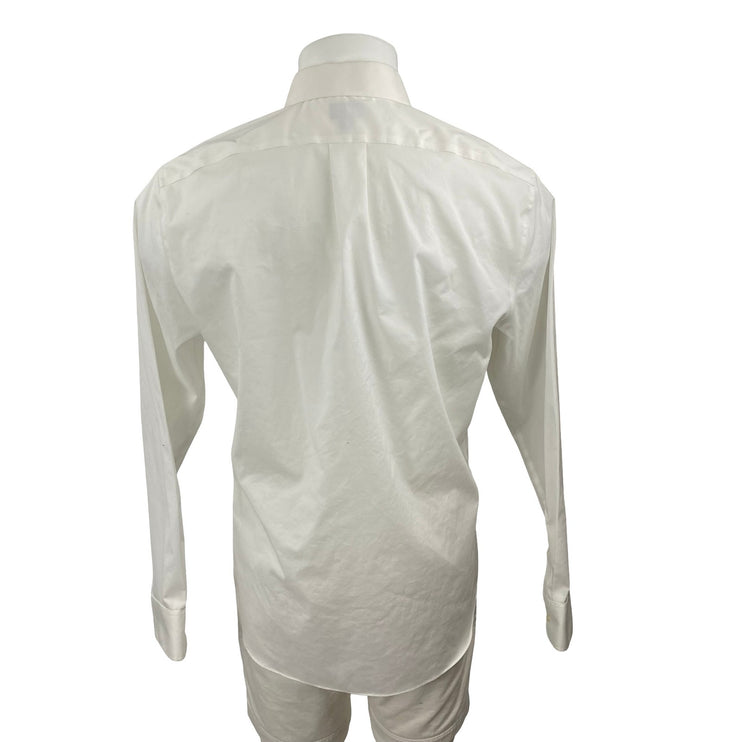 J.Crew Men's White Slim Fit Pocket Career Long Sleeve Button Down Shirt Top Sz L