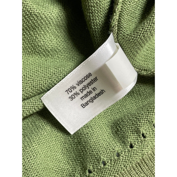 Lane Bryant Women's Green Knit Long Sleeve Open Cardigan Sweater Top Size 22/24
