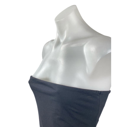 Superdown Black Strapless Tube Bandeau Slit Sleeveless Mini Bodycon Dress Size S