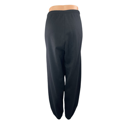 Skims Women's Black High Rise Loose Fit Lounge Straight Jogger Trousers Pants L